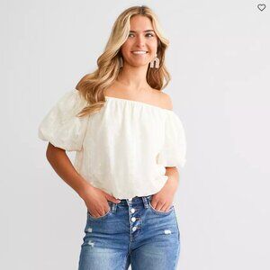 Willow & Root | Metallic Sparkle Bubble Blouse | Size M